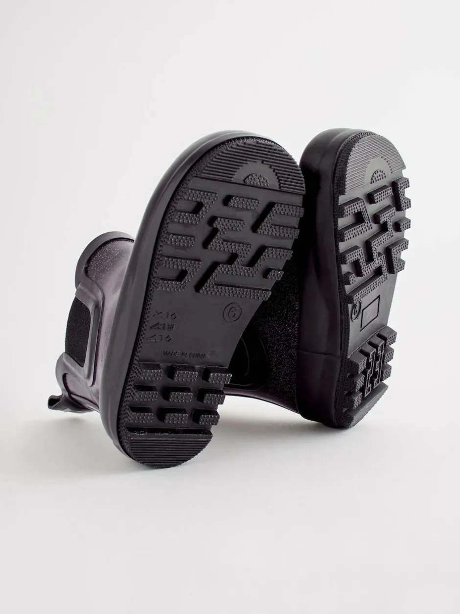 Next Black Glitter Chelsea Wellies Clearance