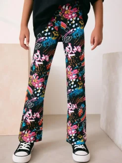 Next Black Graffiti Flare Leggings (3-16yrs) Best