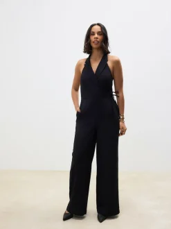 Next Halter Neck Jumpsuit Black Discount