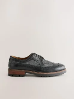 Next Heritage Brogue Shoes Black Outlet
