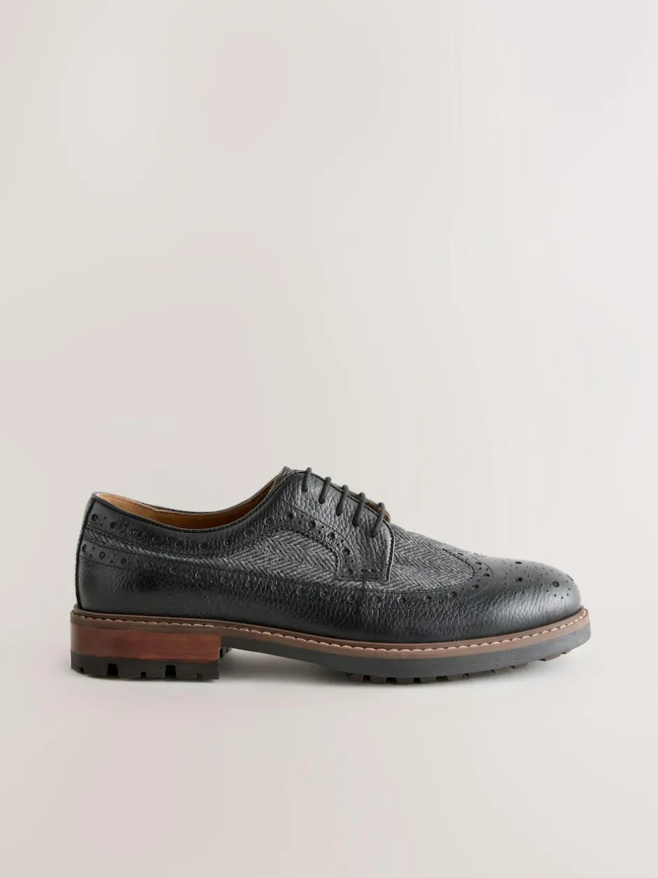 Next Heritage Brogue Shoes Black Outlet