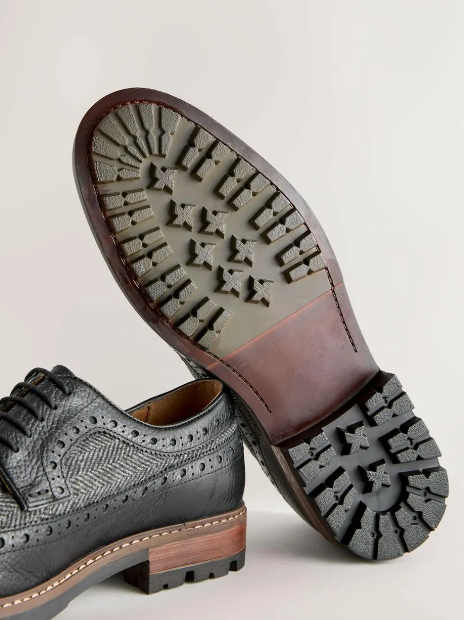 Next Heritage Brogue Shoes Black Outlet
