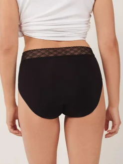 Next Black High Leg Medium Flow Period Knickers 2 Pack Clearance