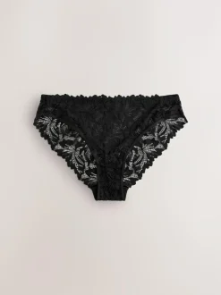 Next Black High Leg Ultimate Comfort Lace Knickers 7 Pack Hot