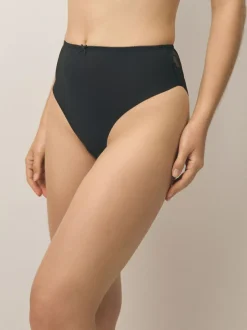 Next Black High Waist High Leg No VPL Lace Back Briefs 3 Pack Clearance