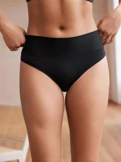 Next High Waist High Leg Ultimate Comfort Knickers 2 Pack Black Hot