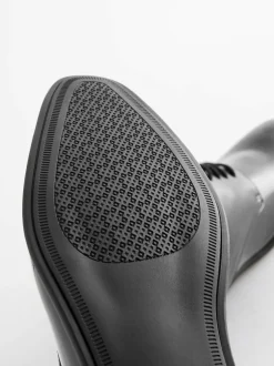 Next Black Hi-shine Derby Lace- Up Shoes New