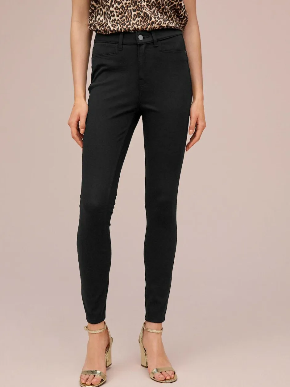 Next Jersey Denim Leggings Black