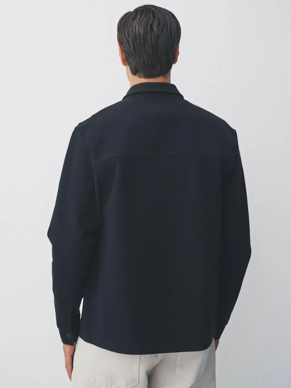 Next Black Jersey Twill Popper Shacket Best