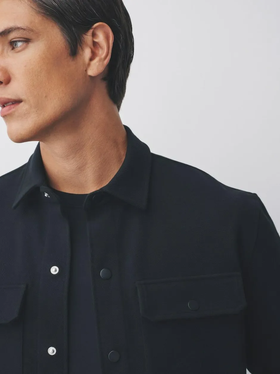 Next Black Jersey Twill Popper Shacket Best