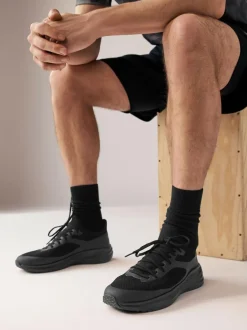 Next Knitted Trainers Black Sale