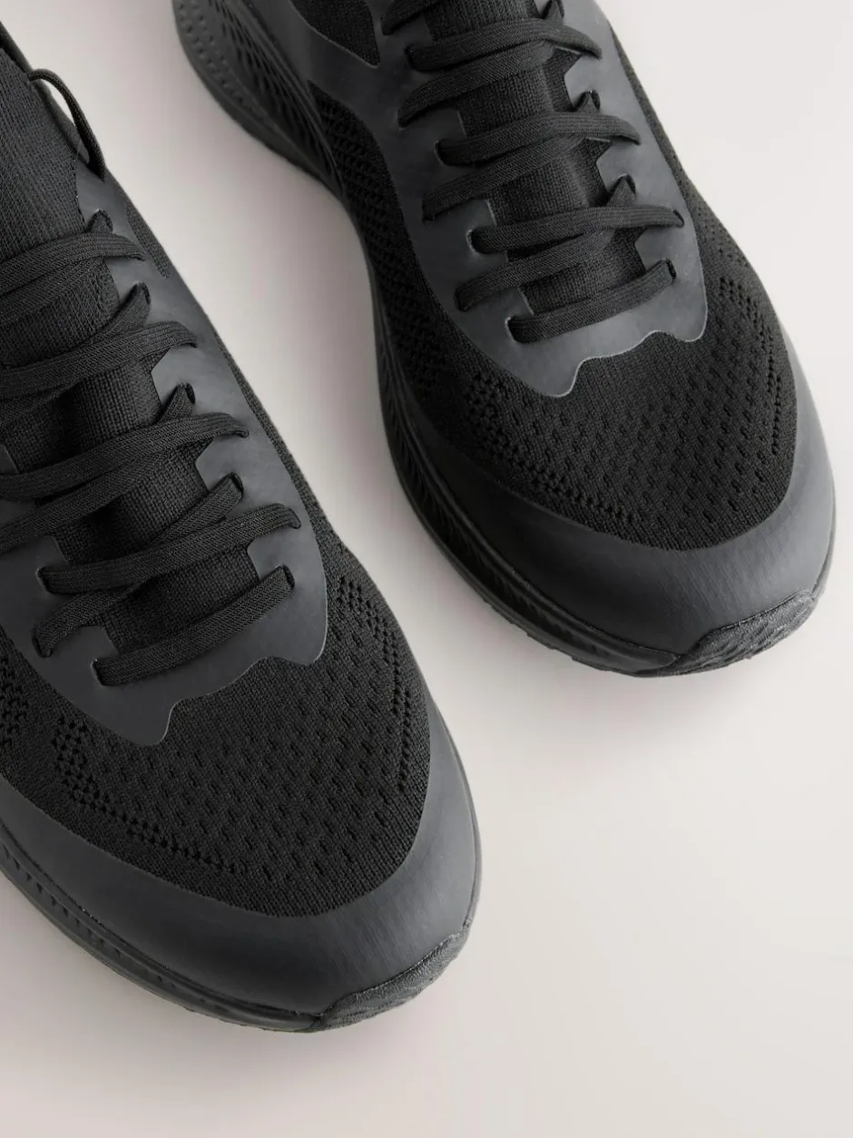Next Knitted Trainers Black Sale