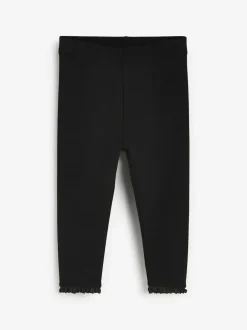 Next Black Lace Trim Leggings (3mths-7yrs) Outlet