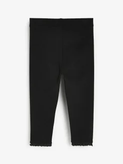 Next Black Lace Trim Leggings (3mths-7yrs) Outlet