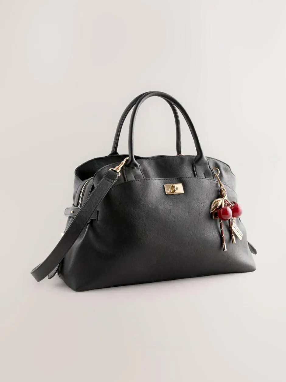 Next Large Tote Bag with Charms Black Sale