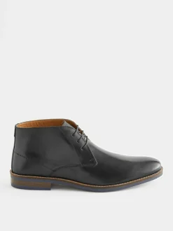 Next Black Leather Chukka Boots Outlet