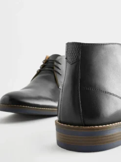 Next Black Leather Chukka Boots Outlet