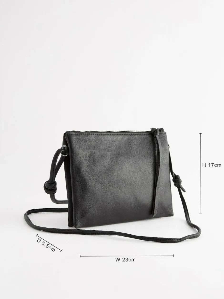 Next Leather Cross Body Bag Black Discount