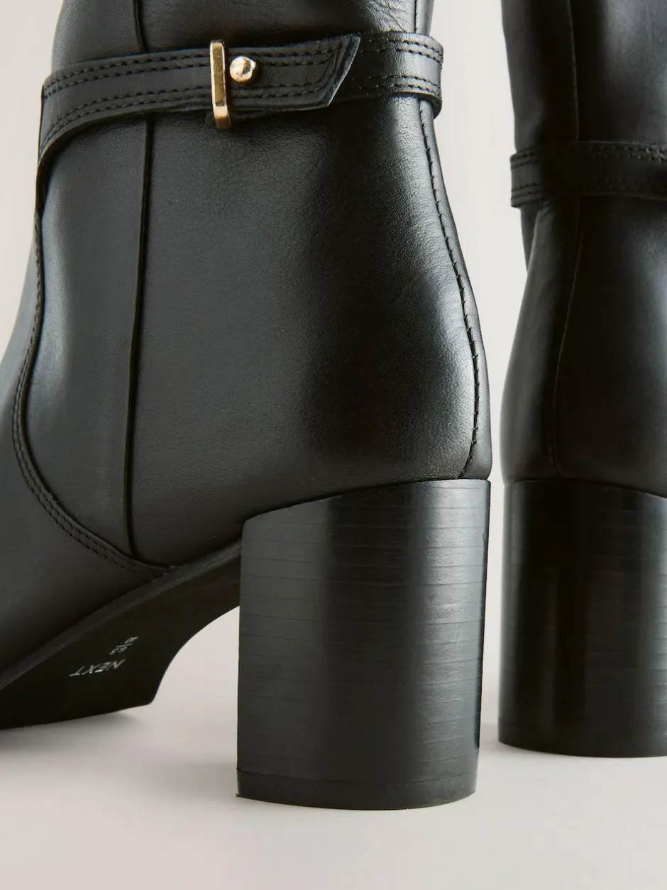 Next Forever Comfort® Hardware Trim Knee High Boots Black Leather Best