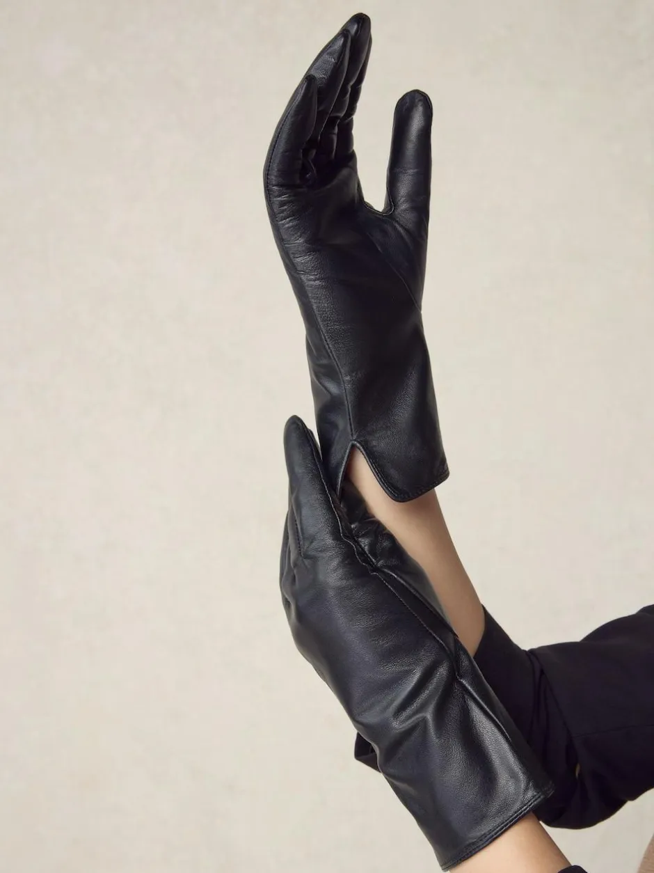 Next Black Leather Gloves Sale