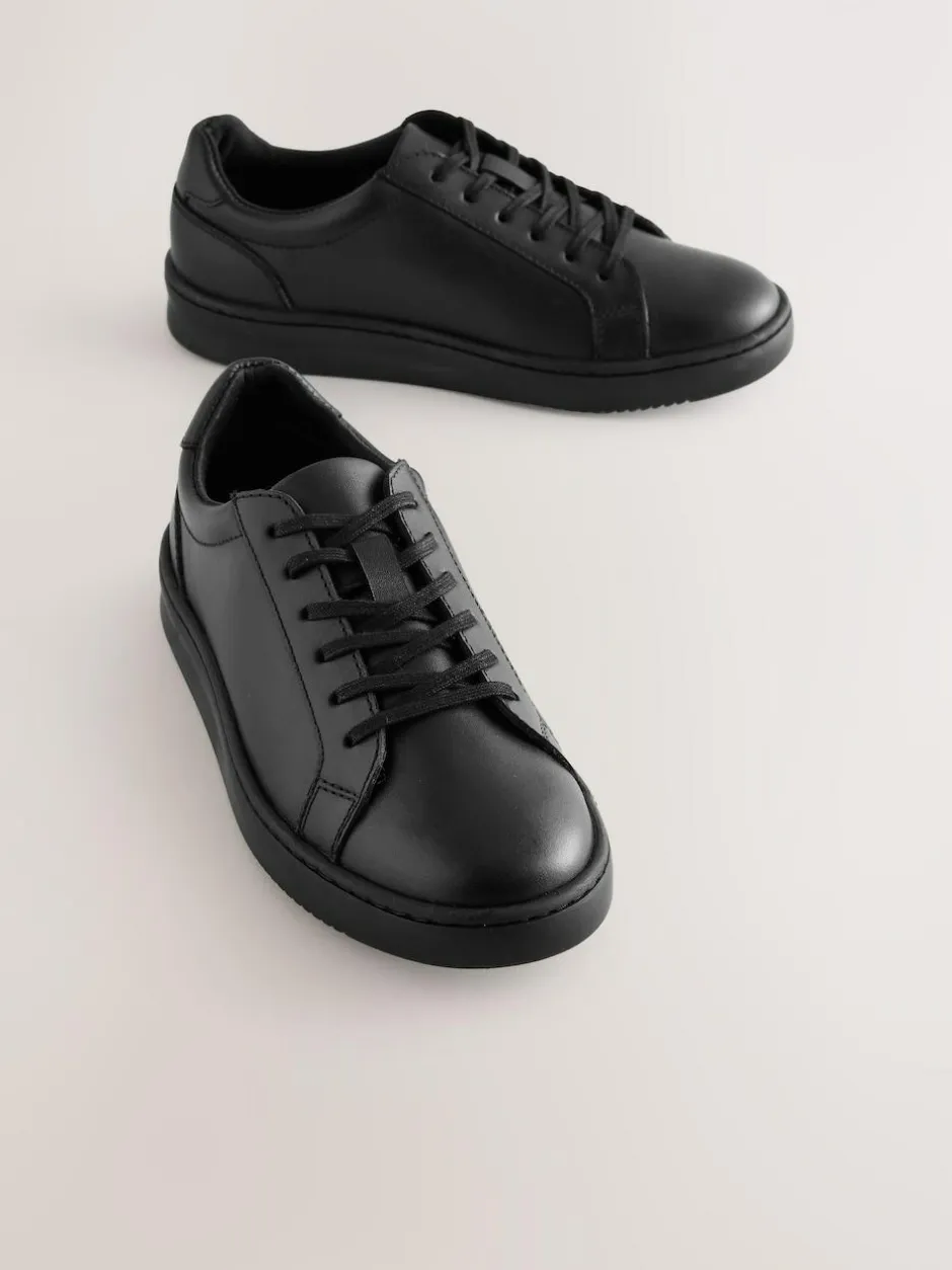 Next Black Leather Lace Up School Shoes Outlet