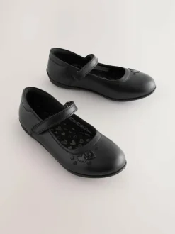 Next Black Leather Standard Fit (F) Mary Jane School Shoes Outlet