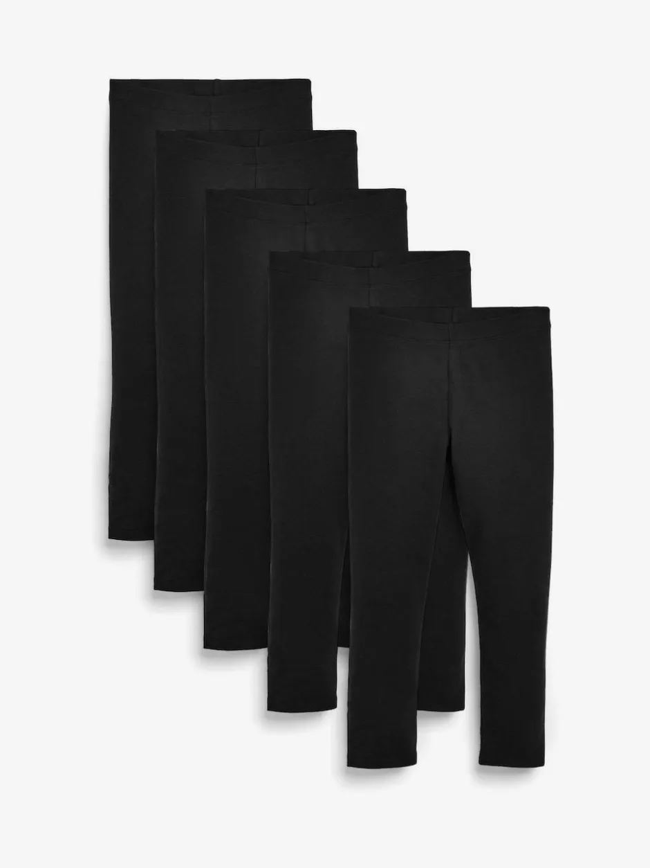 Next Black Leggings 5 Pack (3-16yrs) New