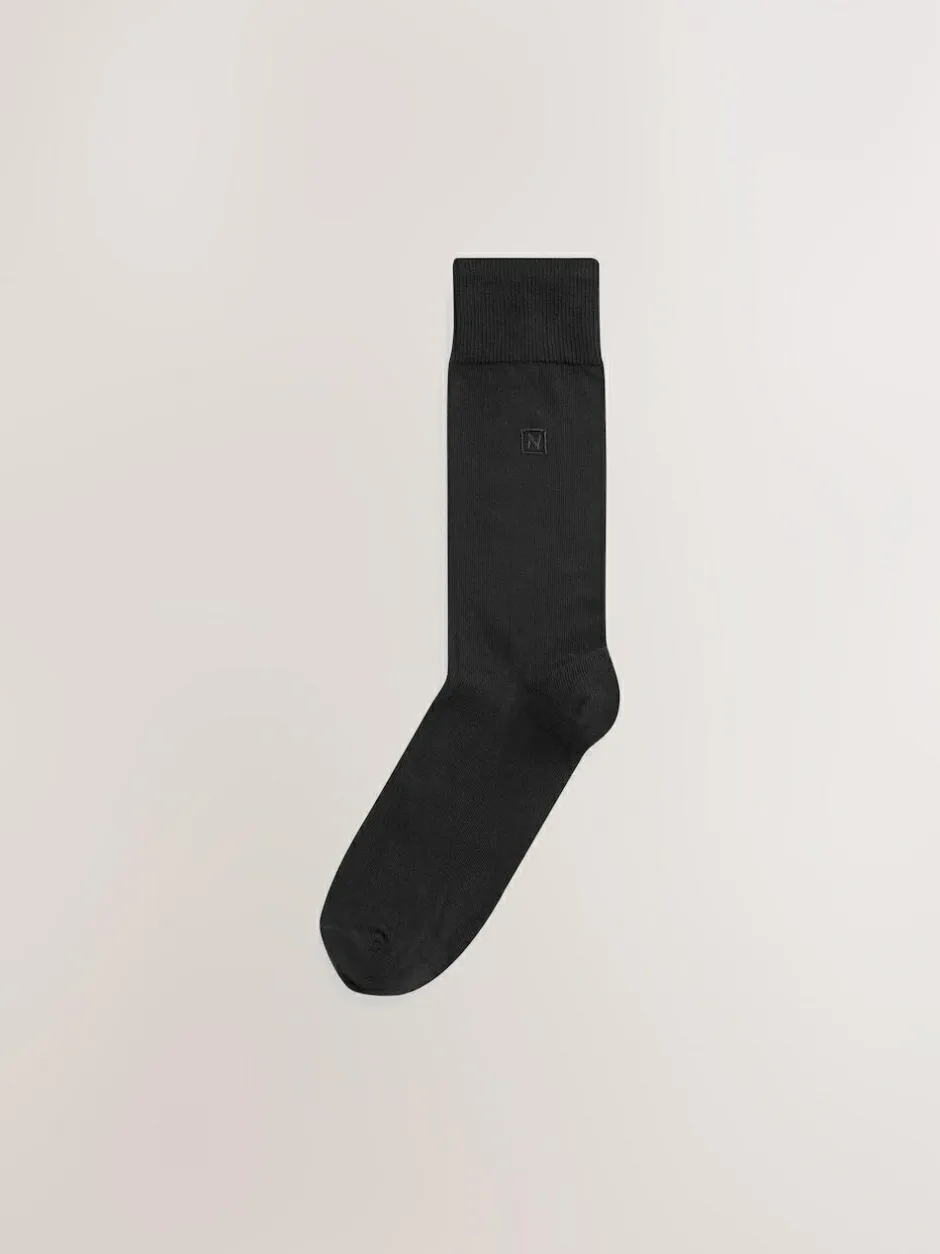 Next Black Logo 10 Pack Embroidered Lasting Fresh Socks Best
