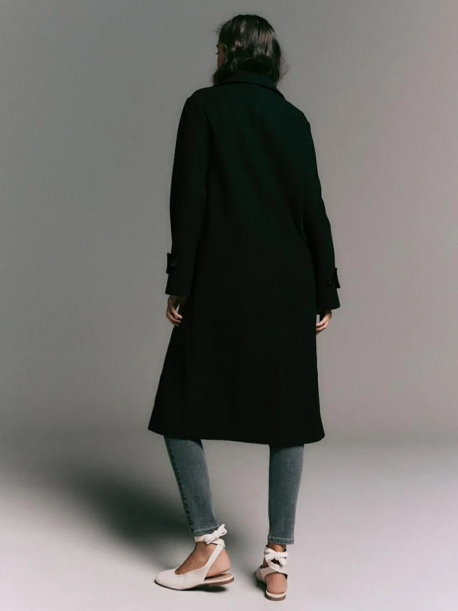 Next Long Maxi Coat Black Clearance