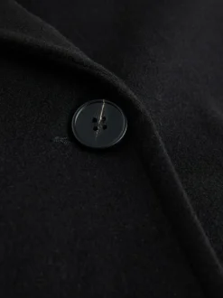Next Long Maxi Coat Black Clearance