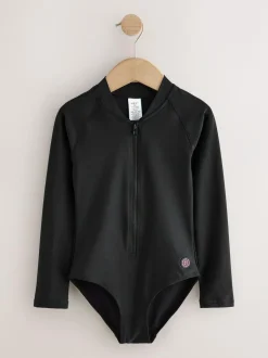 Next Black Long Sleeve Sunsafe Swimsuit (3mths-16yrs) Online