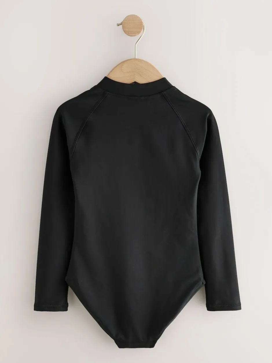 Next Black Long Sleeve Sunsafe Swimsuit (3mths-16yrs) Online