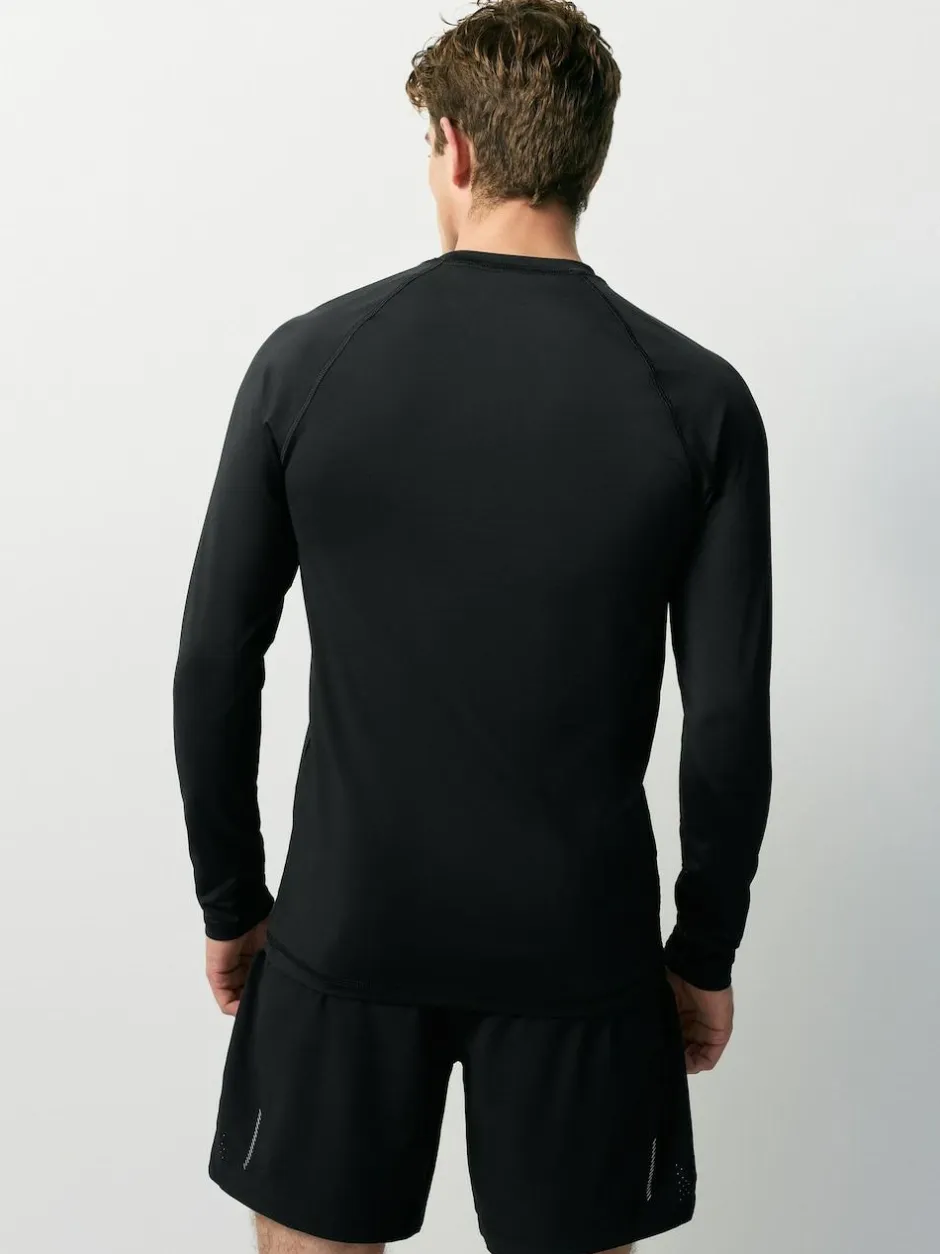 Next Black Long Sleeve Tee Active Thermal Base Layer Hot
