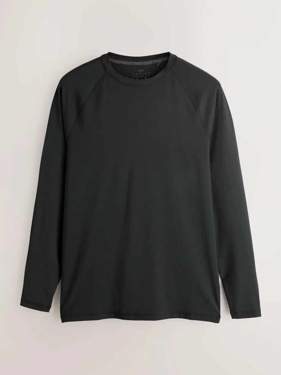 Next Black Long Sleeve Tee Active Thermal Base Layer Hot