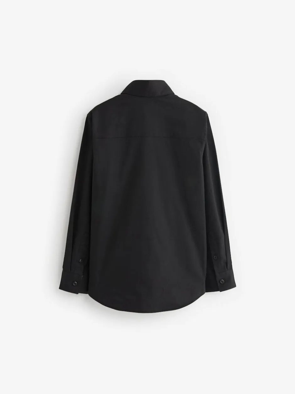 Next Black Long Sleeves Smart Trimmed Shirt (3-16yrs)