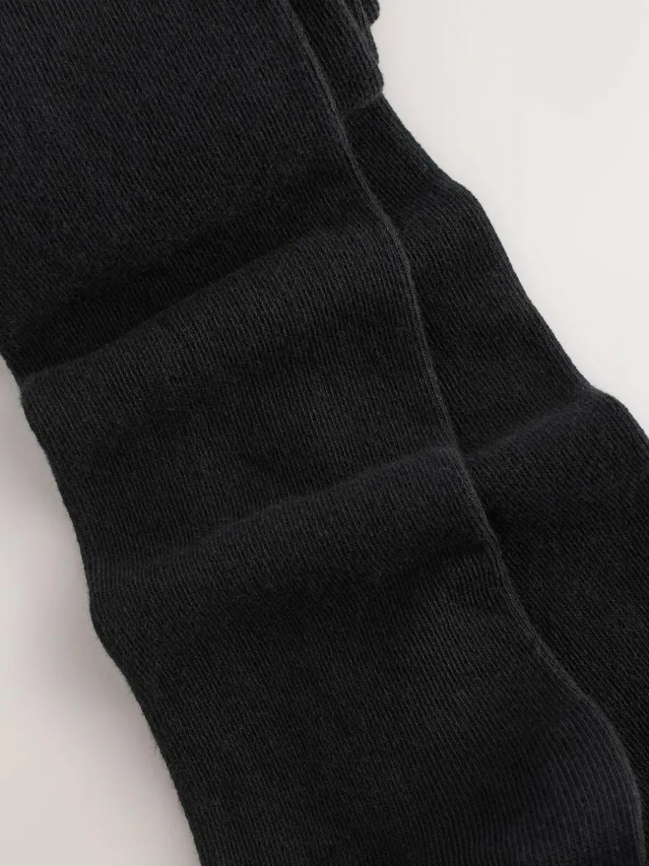Next Longer Length Cotton Rich School Tights 3 Pack Black Outlet