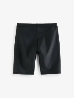 Next Longer Length Stretch Swim Shorts (3-16yrs) Black New