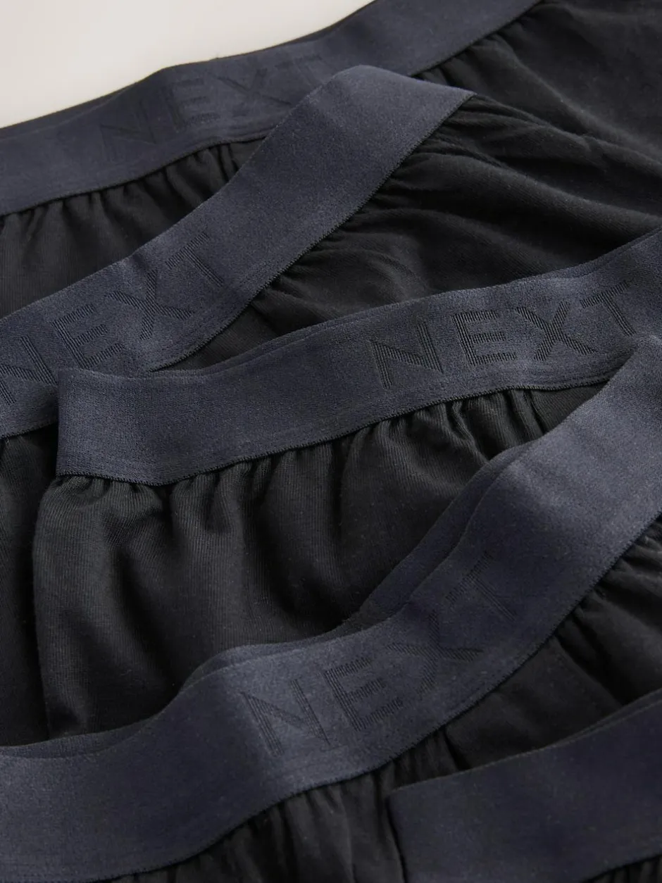 Next Loose Fit 100% Cotton Boxers 5 Pack (1.5-16yrs) Black Sale
