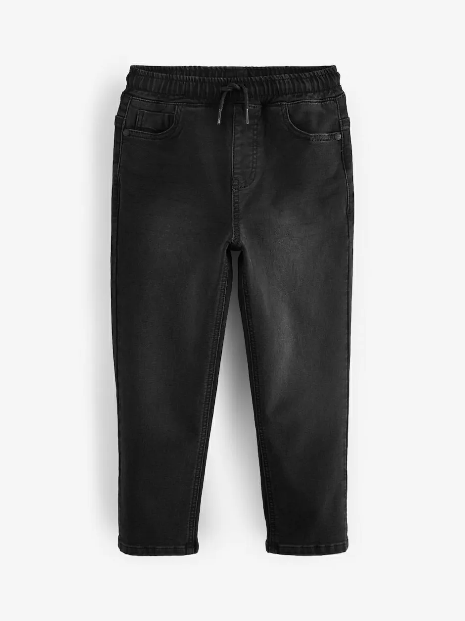 Next Loose Fit Stretch Elasticated Waist Jeans (3-16yrs) Black Discount