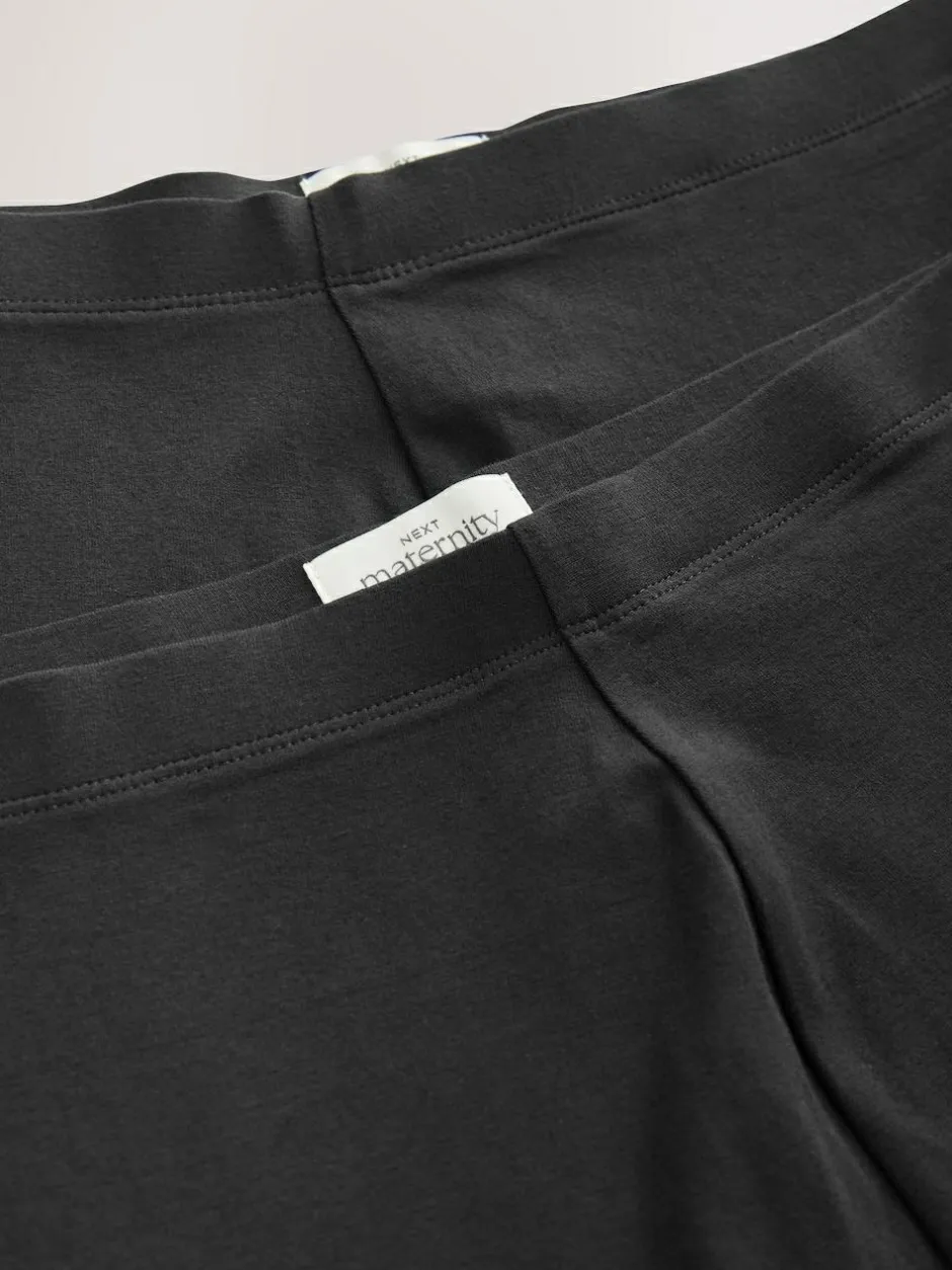 Next Black Maternity Leggings 2 Pack Sale