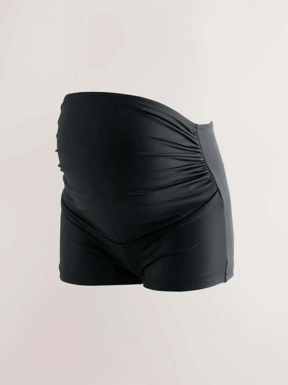 Next Black Maternity Over Bump Short Bikini Bottoms Outlet
