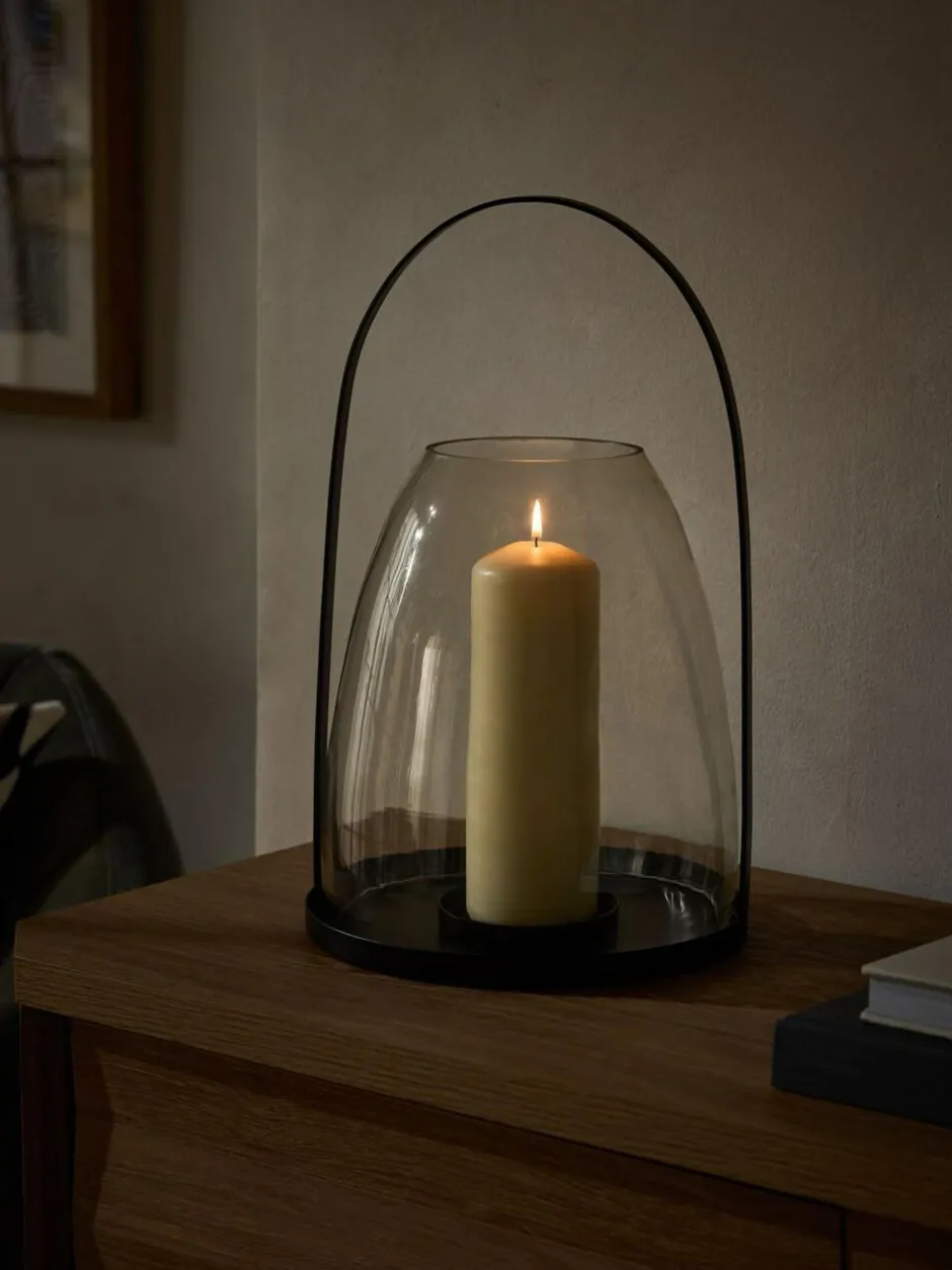 Next Black Metal Curved Handle Lantern Large Online