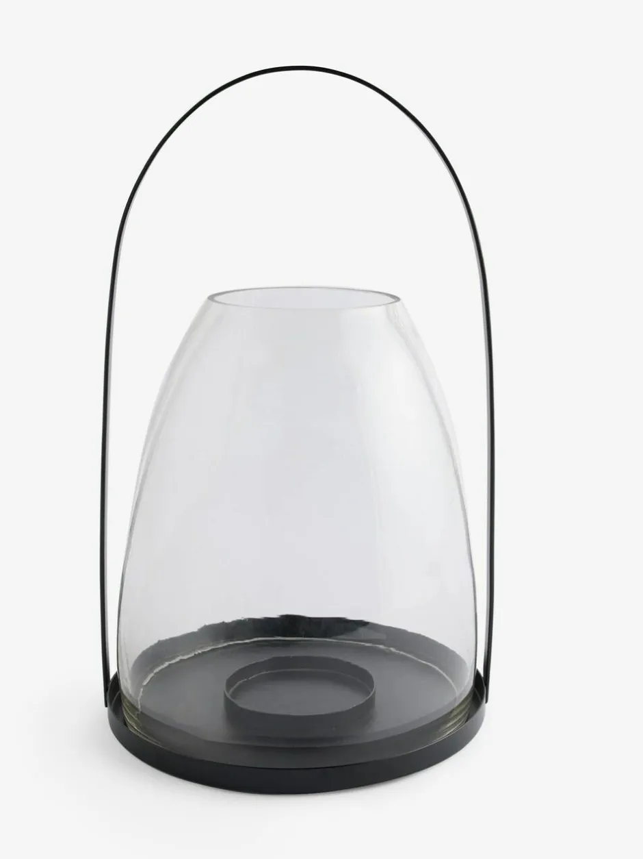 Next Black Metal Curved Handle Lantern Large Online