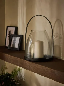 Next Black Metal Curved Handle Lantern Medium Best