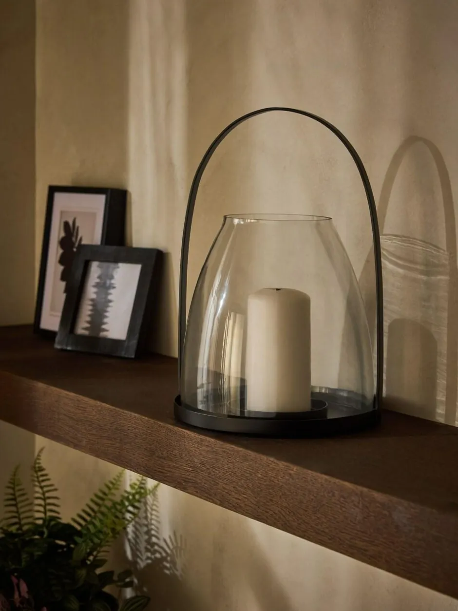Next Black Metal Curved Handle Lantern Medium Best