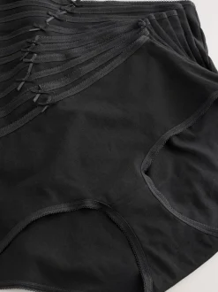 Next Black Midi Full Briefs Cotton Knickers 10 Pack