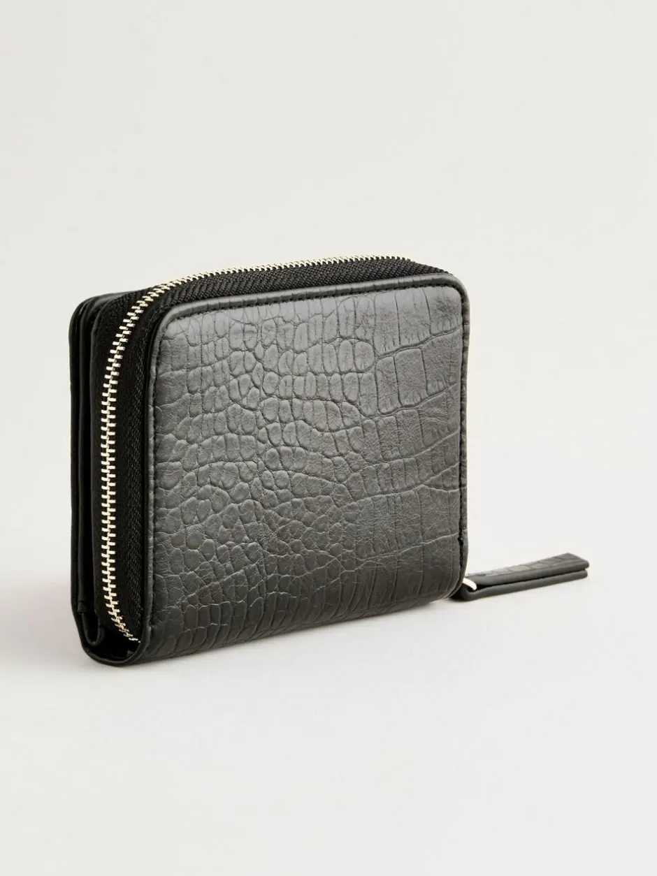Next Midi Zip Around Purse Black New