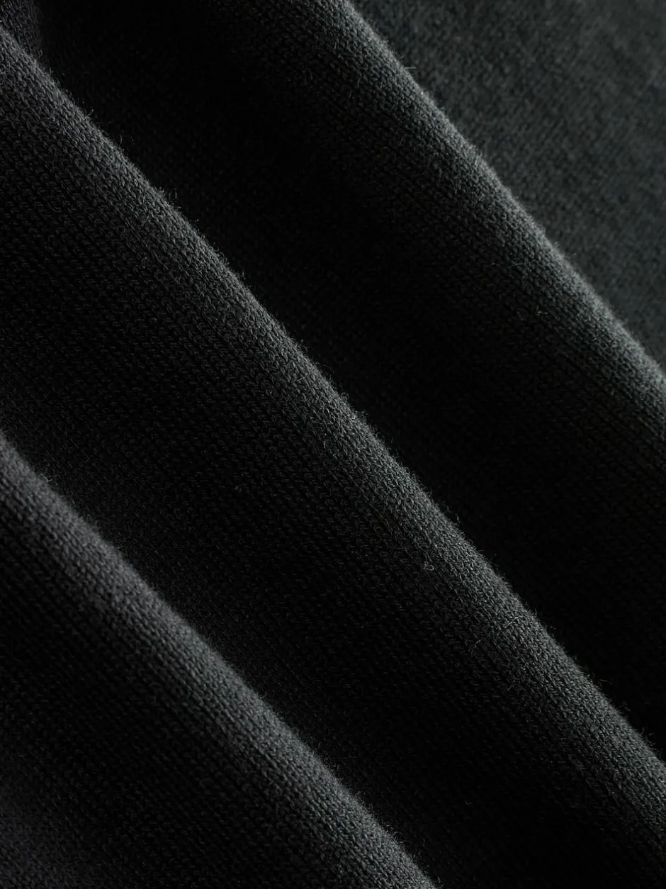 Next Muscle Fit Cotton Rich Short Sleeve Knit Polo Shirt Black Hot