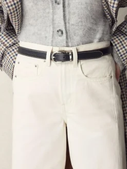 Next N. Premium Made In Italy Mid Width Belt Black Sale