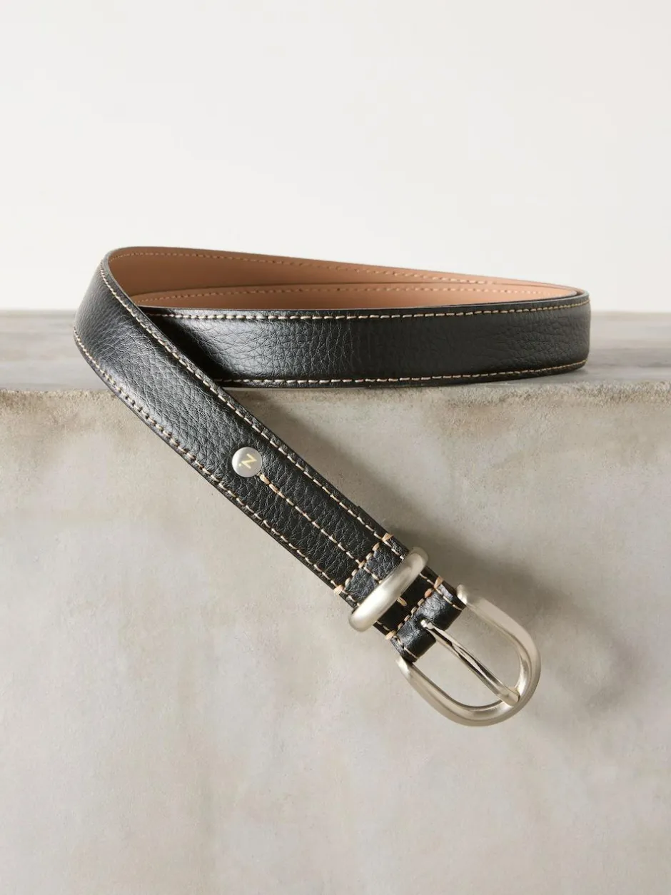 Next N. Premium Made In Italy Mid Width Belt Black Sale